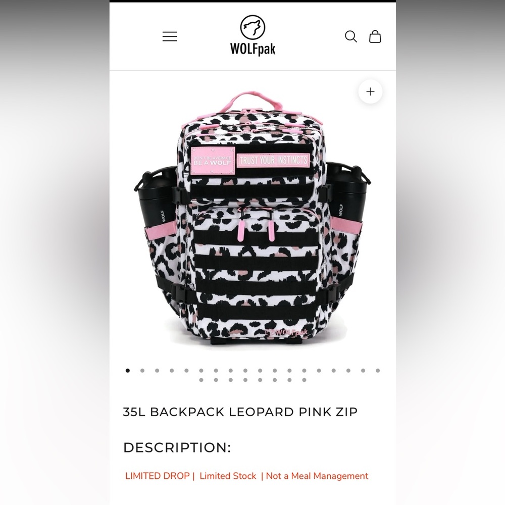 New! Never Used 35 ML Wolfpack Backpack with cupholders
